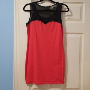 Forever 21 Coral Mesh Top Dress